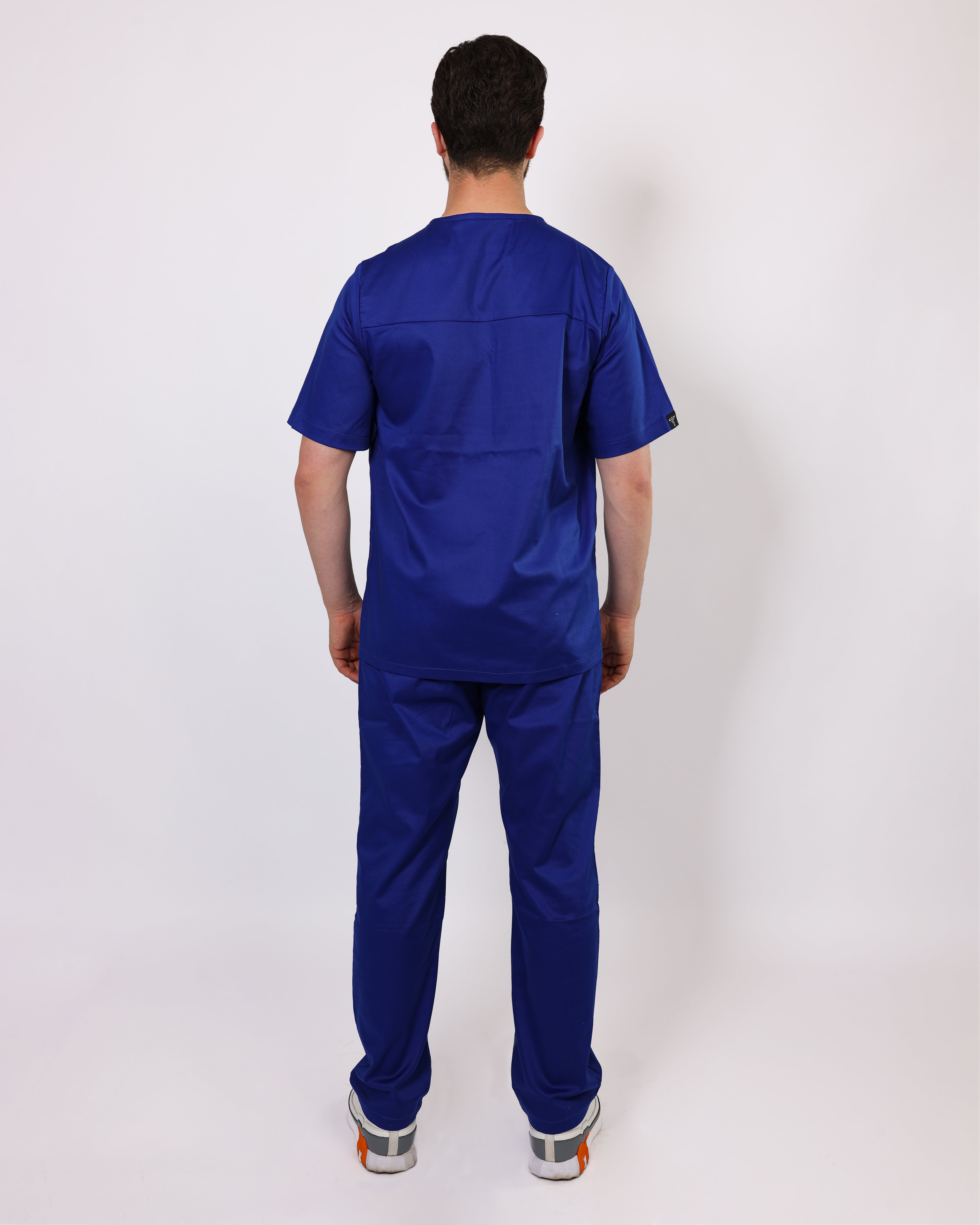 Pyjama de Bloc Col V Stretch Homme - Bleu Roi