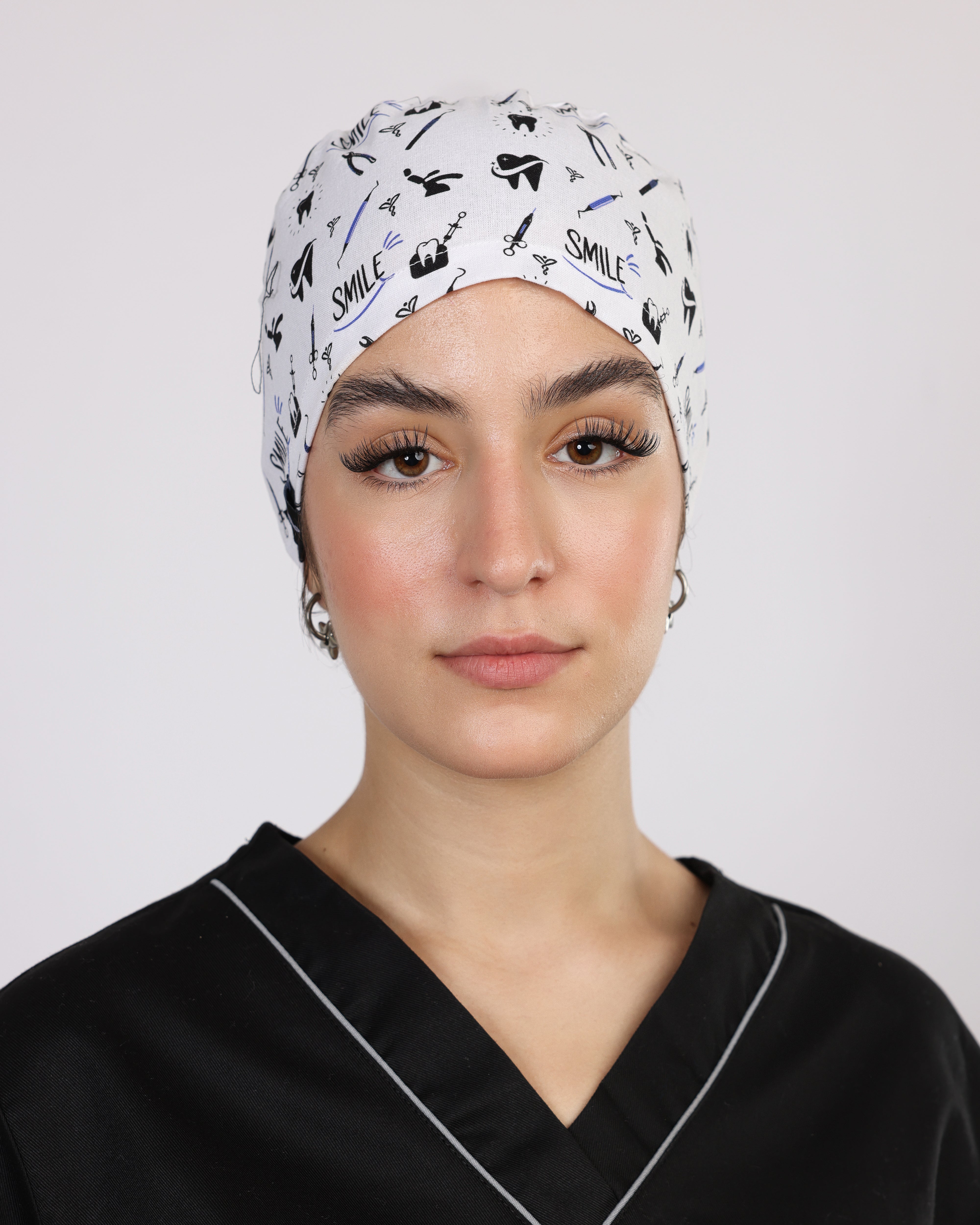 Calot Médical Unisexe – Motif Pro Smile Blanc