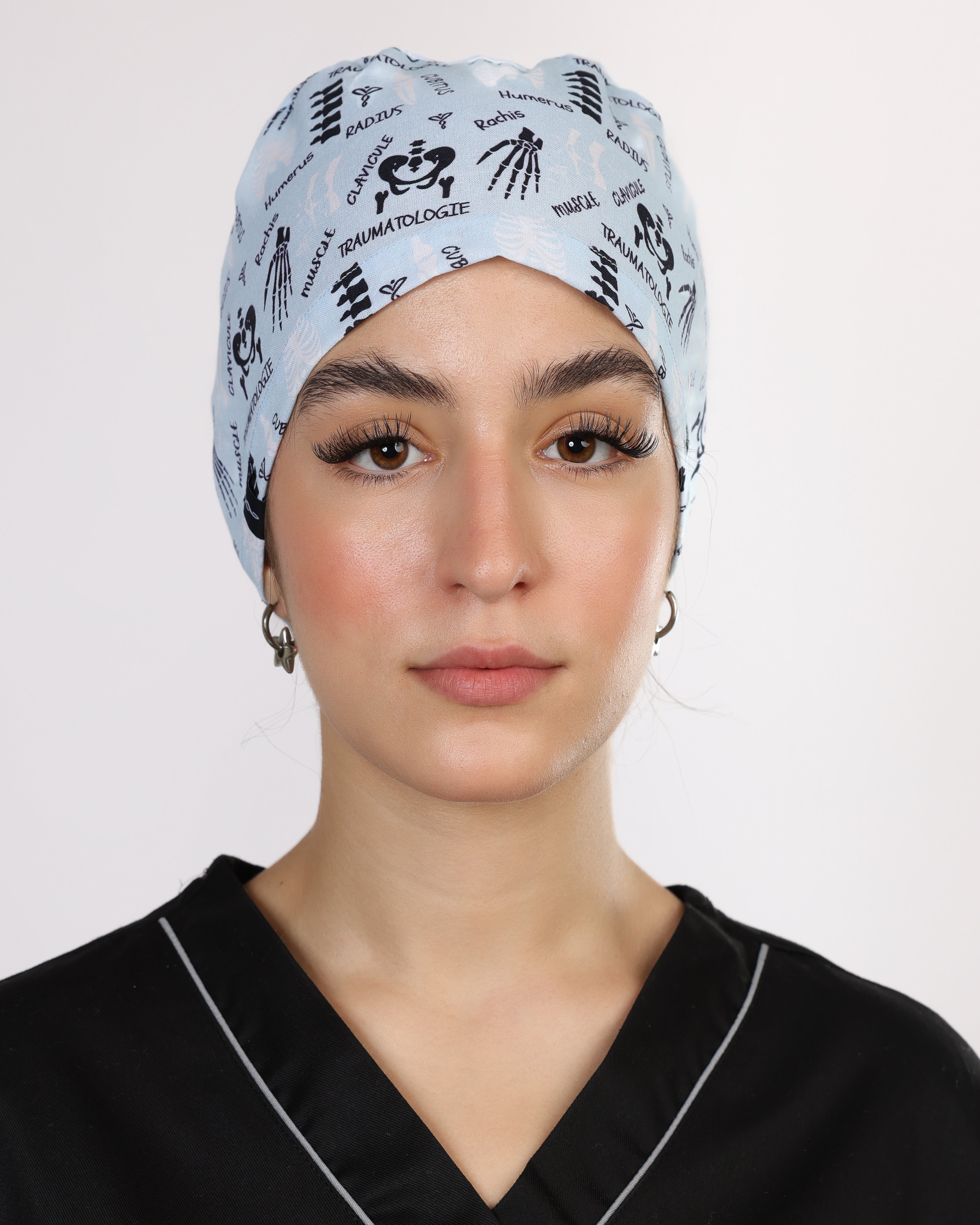Calot Médical Unisexe –  Motif Traumato Bleu Glacier