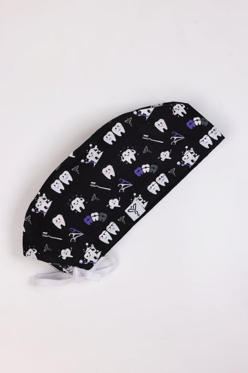 Calot Médical Unisexe – Motif Funny Teeth Noir