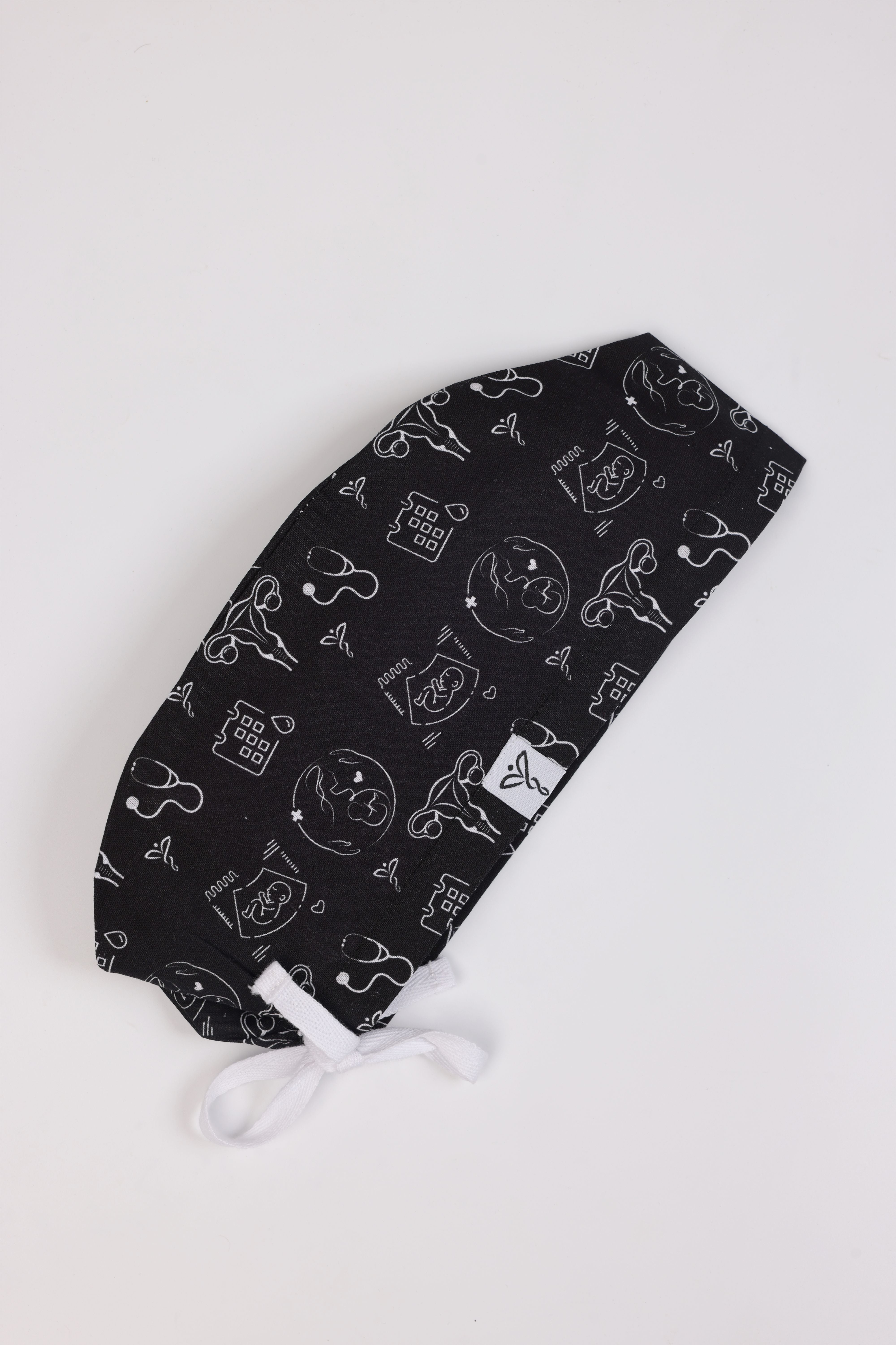 Calot Médical Unisexe – Motif Gynéco Noir