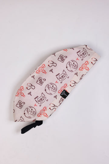 Calot Médical Unisexe – Motif Gynéco Rose Saumon