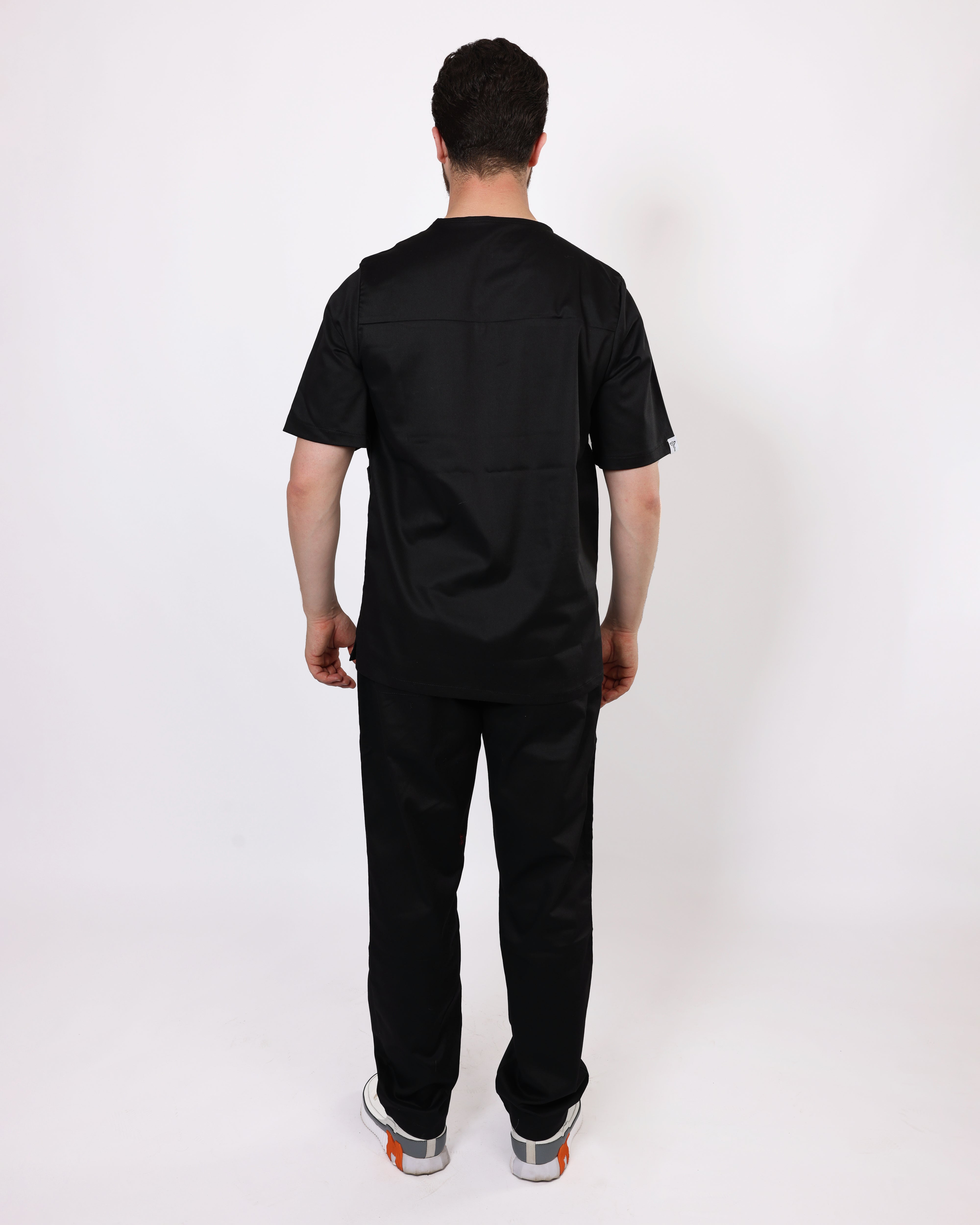 Pyjama de Bloc Col V Stretch Homme - Noir