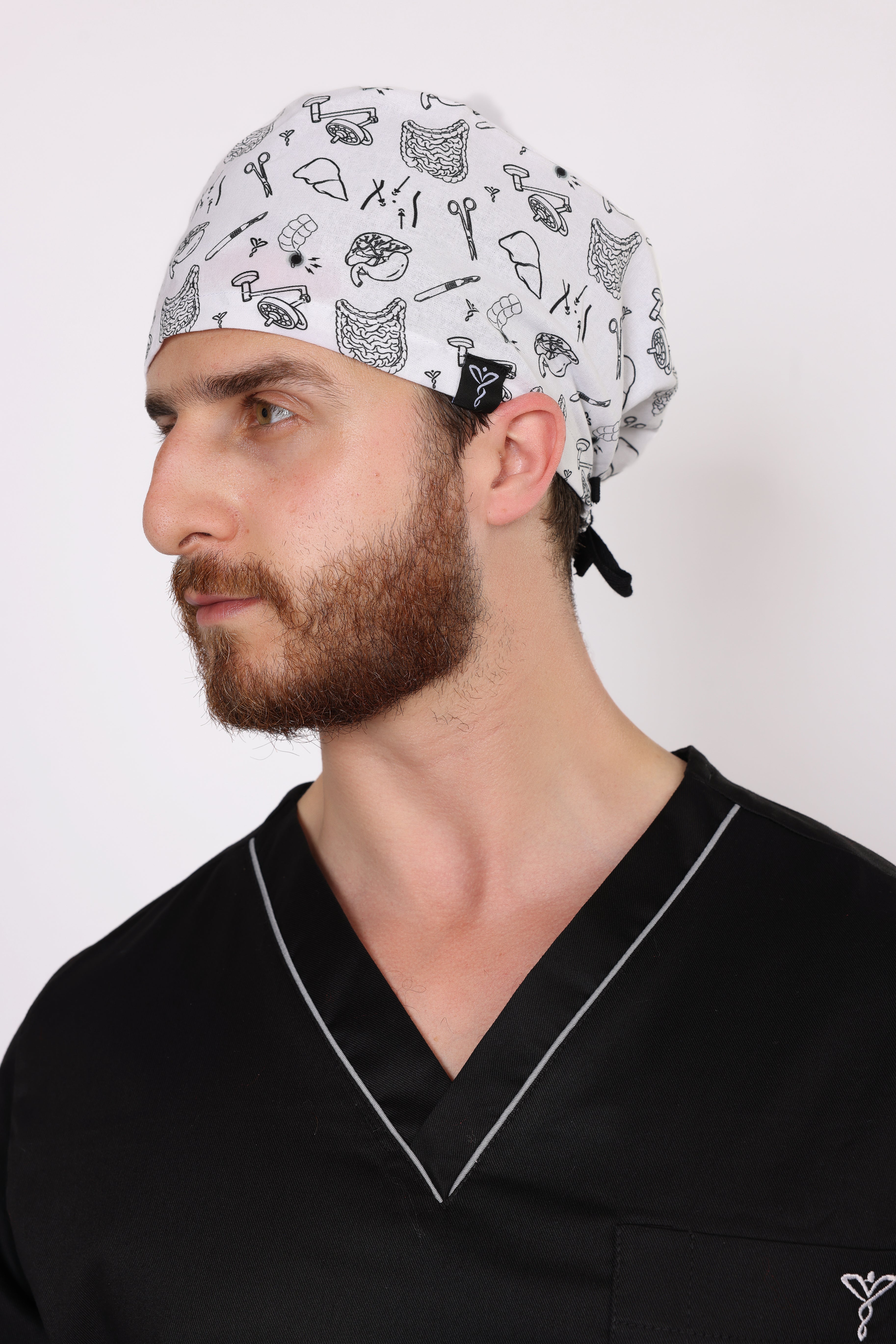 Pyjama de Bloc Col V Stretch Homme - Noir