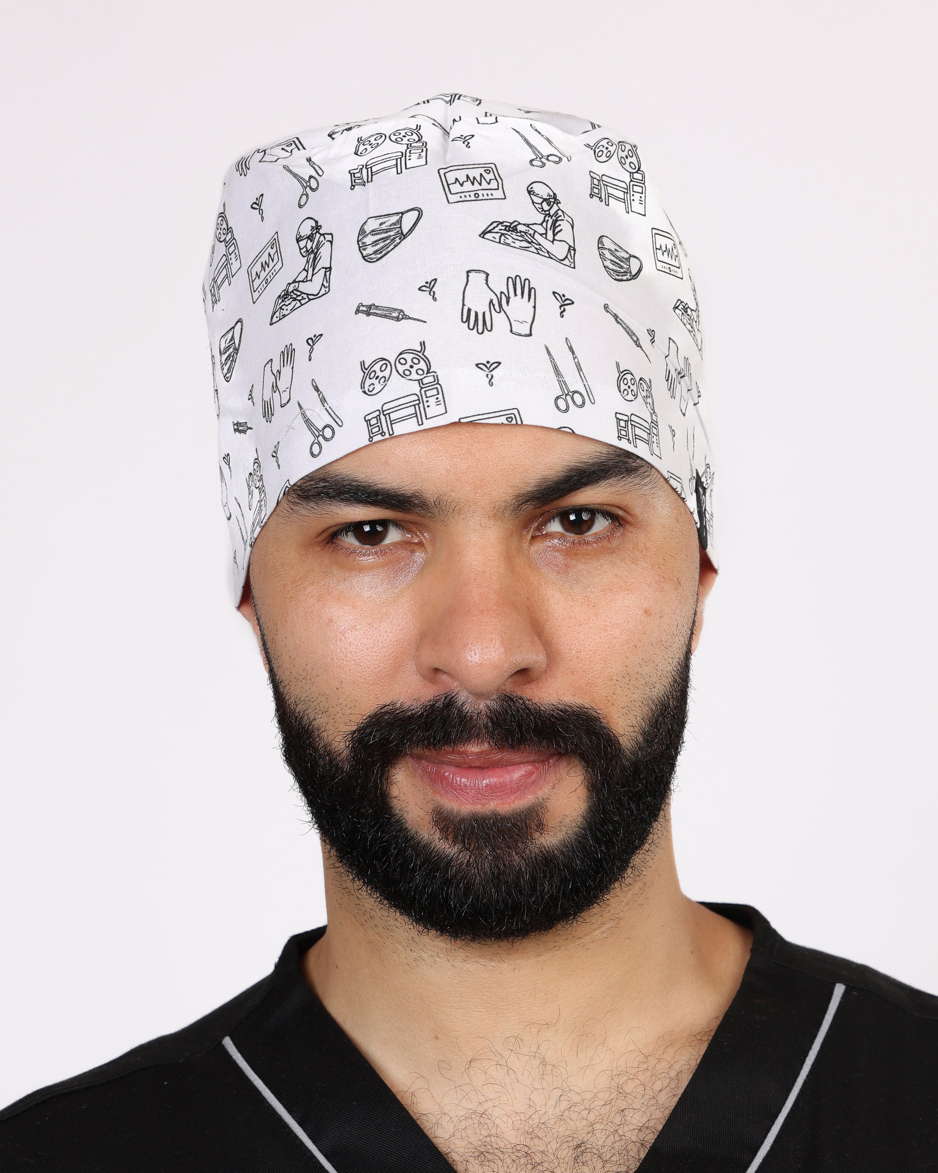 Calot Médical Unisexe –  Motif Bloc Op’ Blanc