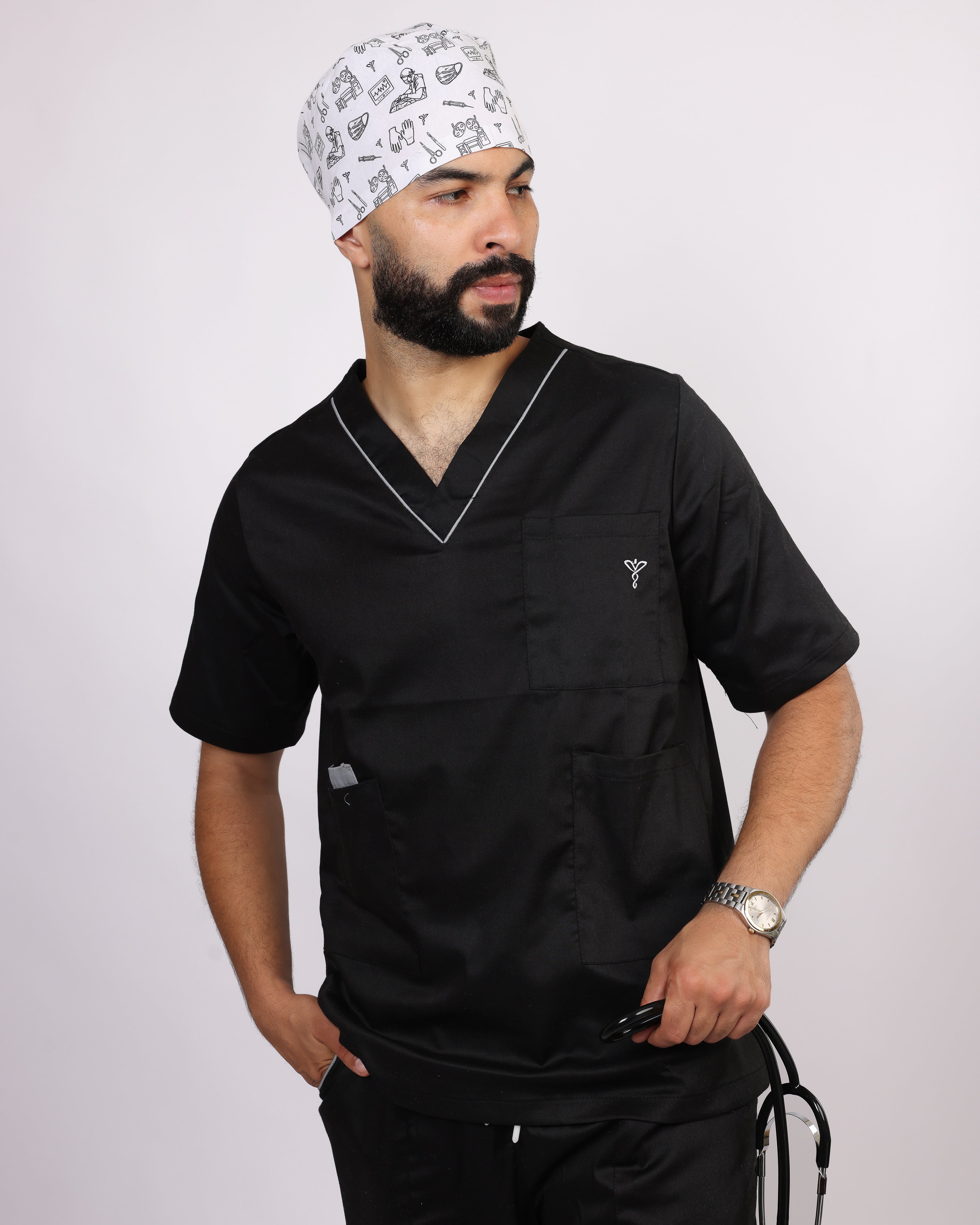 Calot Médical Unisexe –  Motif Bloc Op’ Blanc