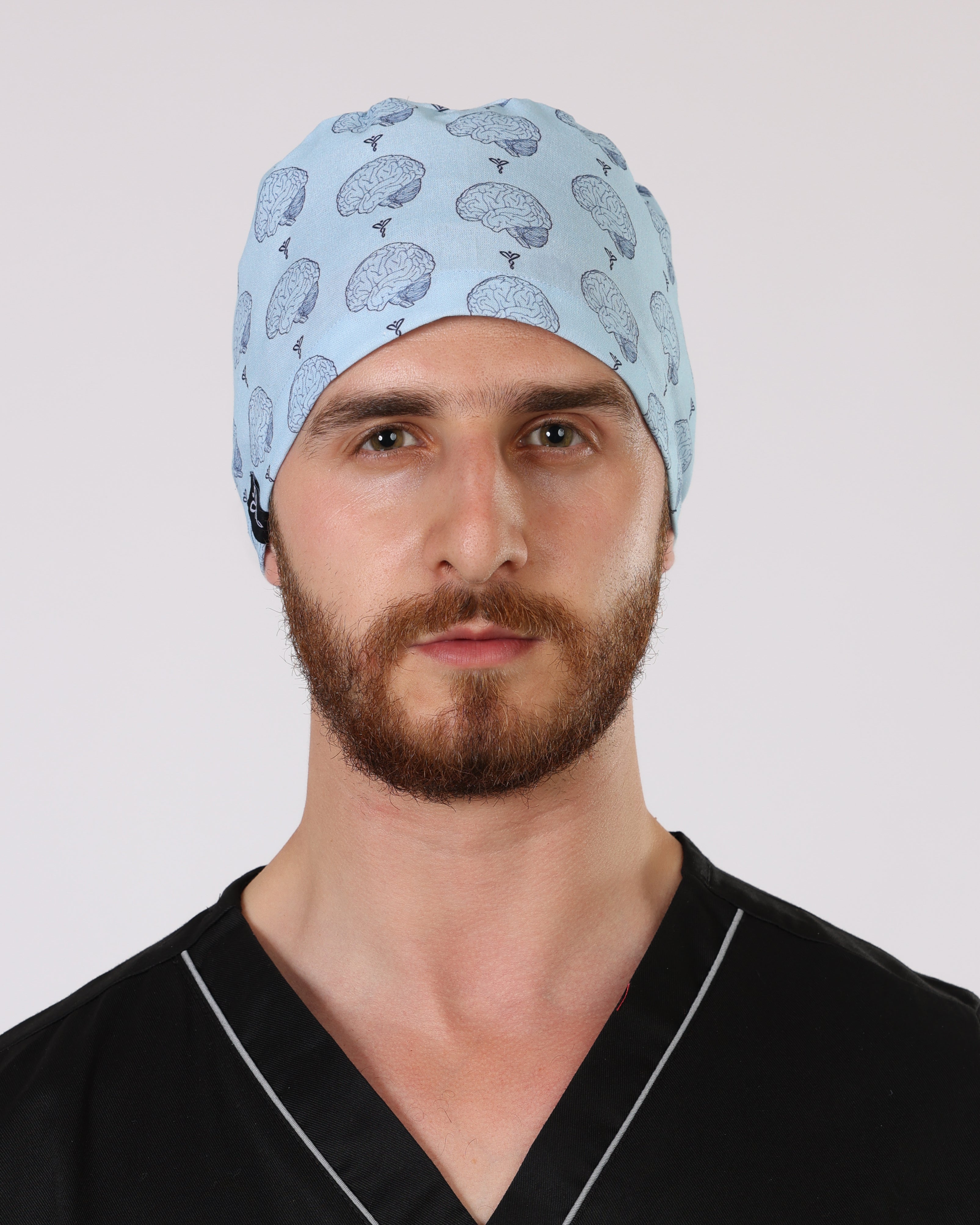 Calot Médical Unisexe –  Motif Brain Mood Bleu Ciel