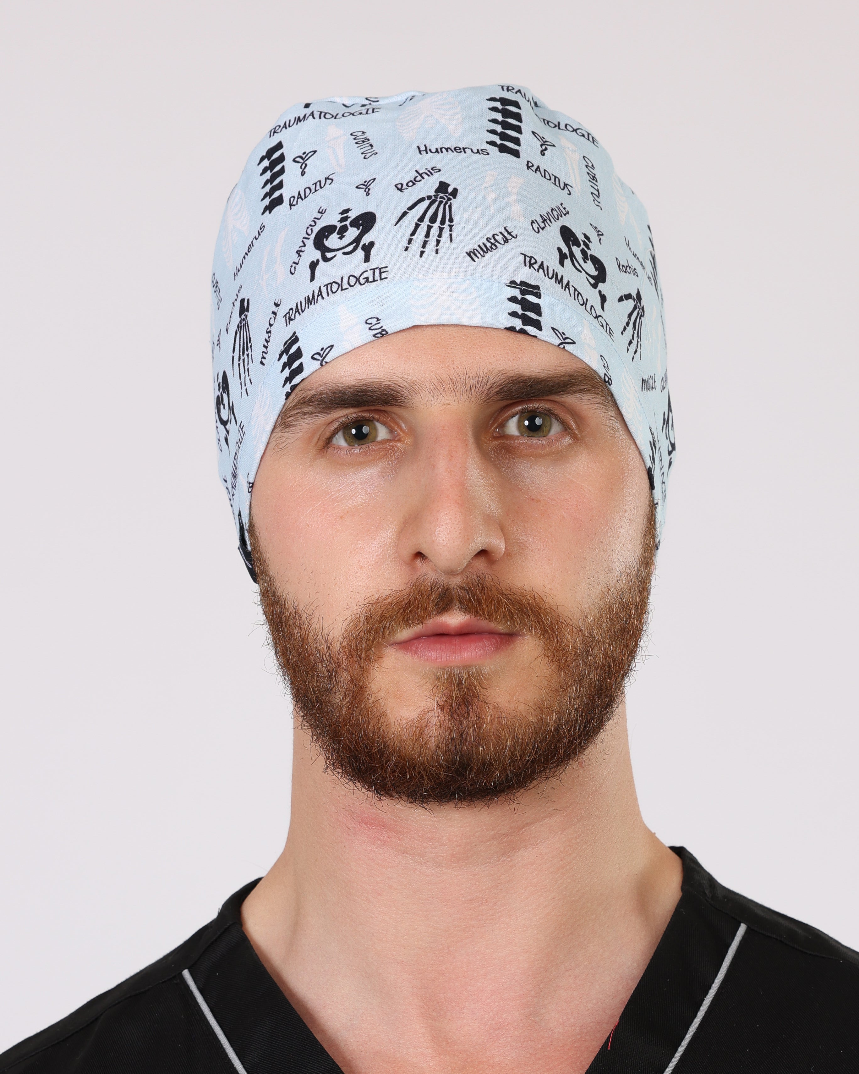 Calot Médical Unisexe –  Motif Traumato Bleu Glacier