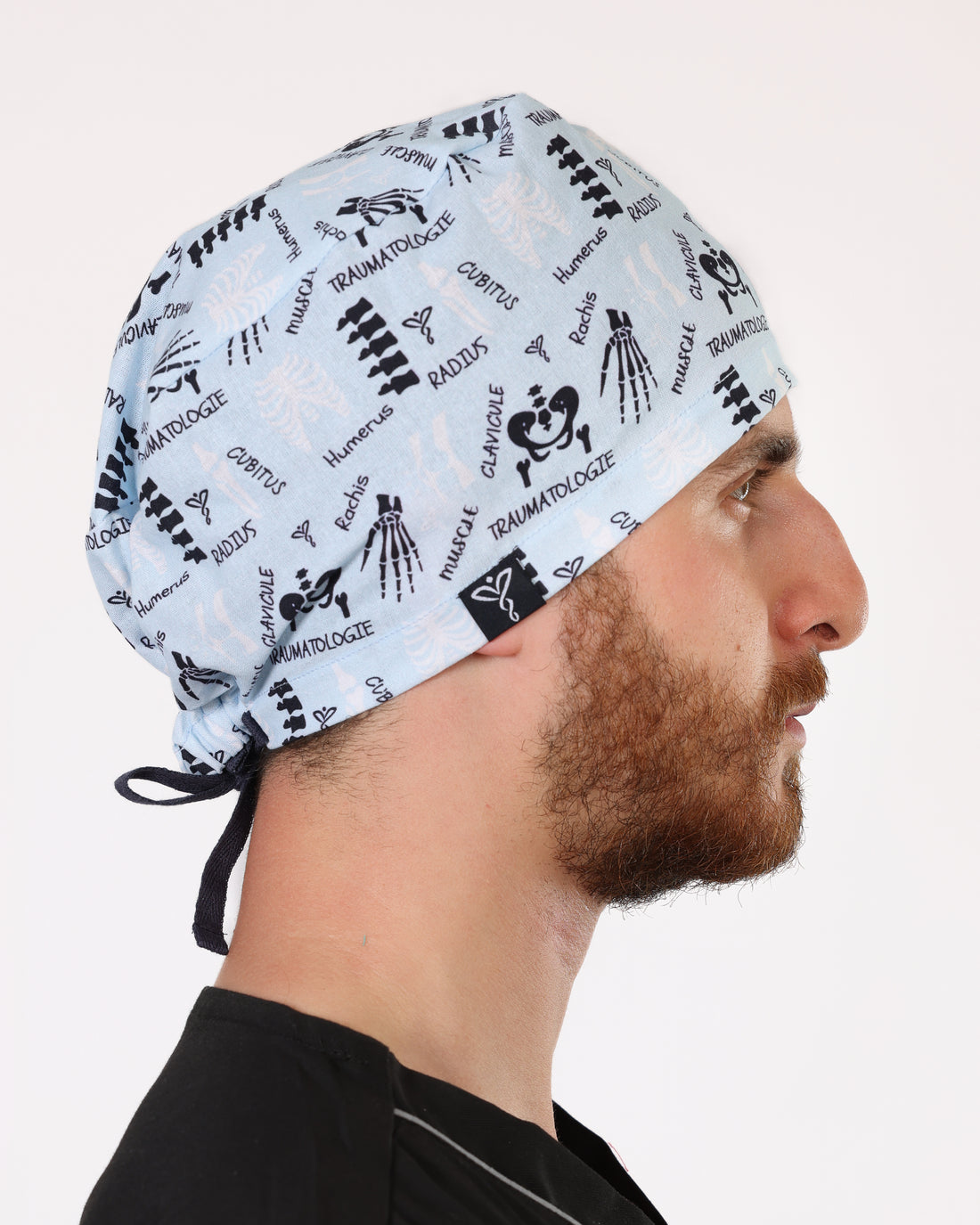 Calot Médical Unisexe –  Motif Traumato Bleu Glacier