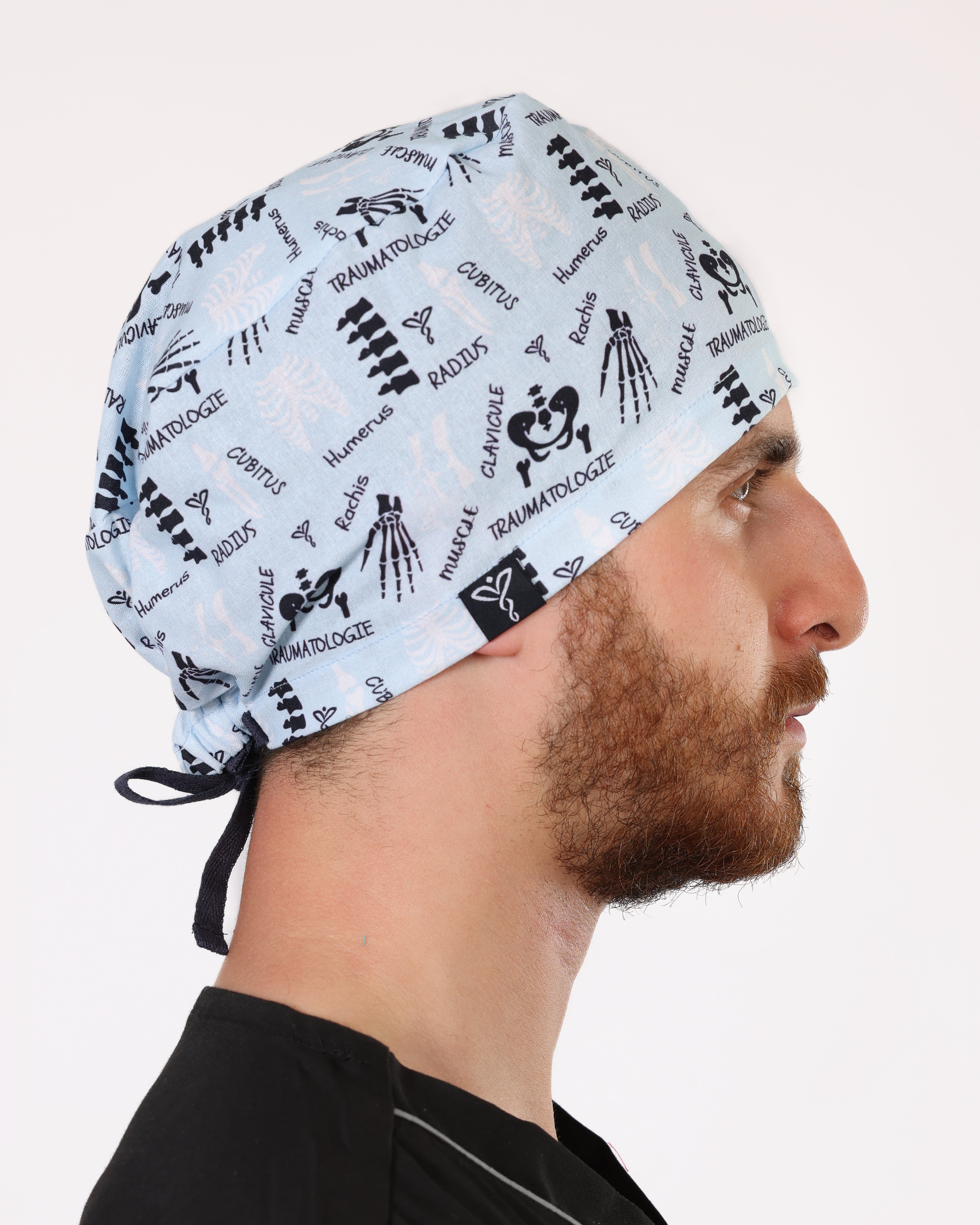Calot Médical Unisexe –  Motif Traumato Bleu Glacier