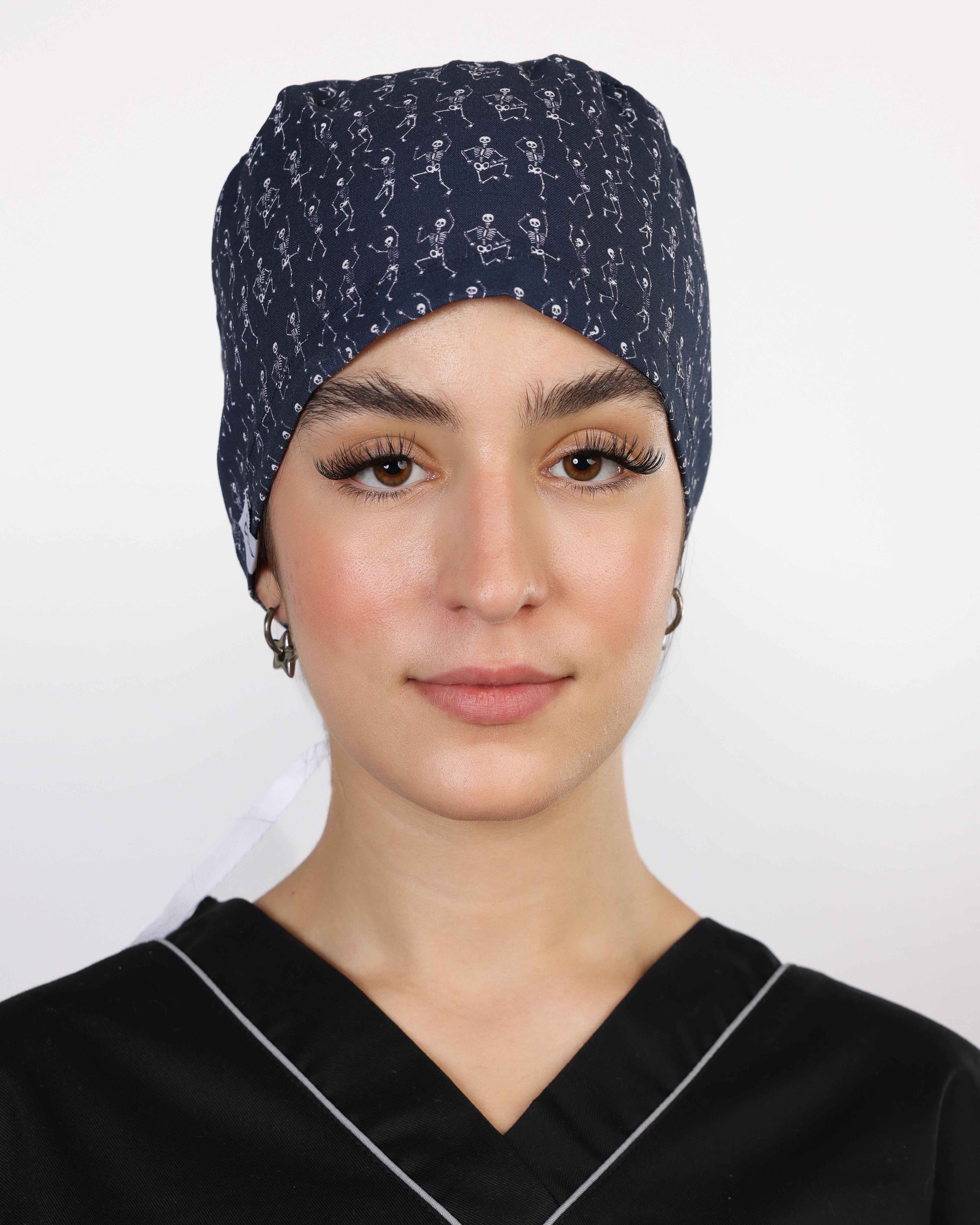 Calot Médical Unisexe – Motif Squelettes Bleu Indigo