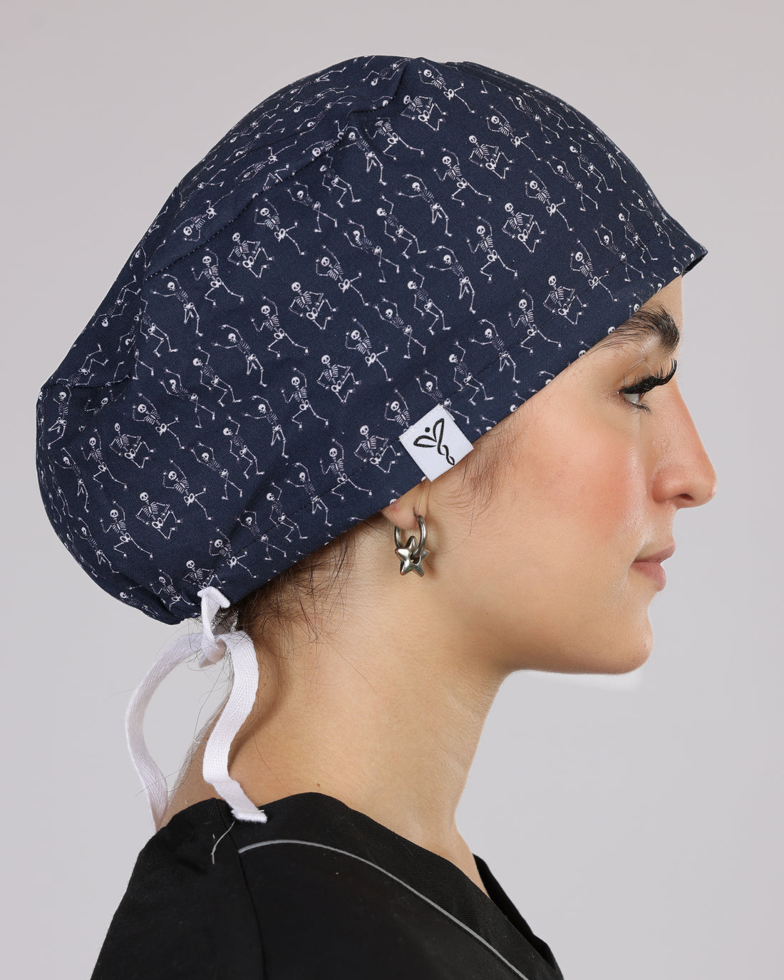 Calot Médical Unisexe – Motif Squelettes Bleu Indigo