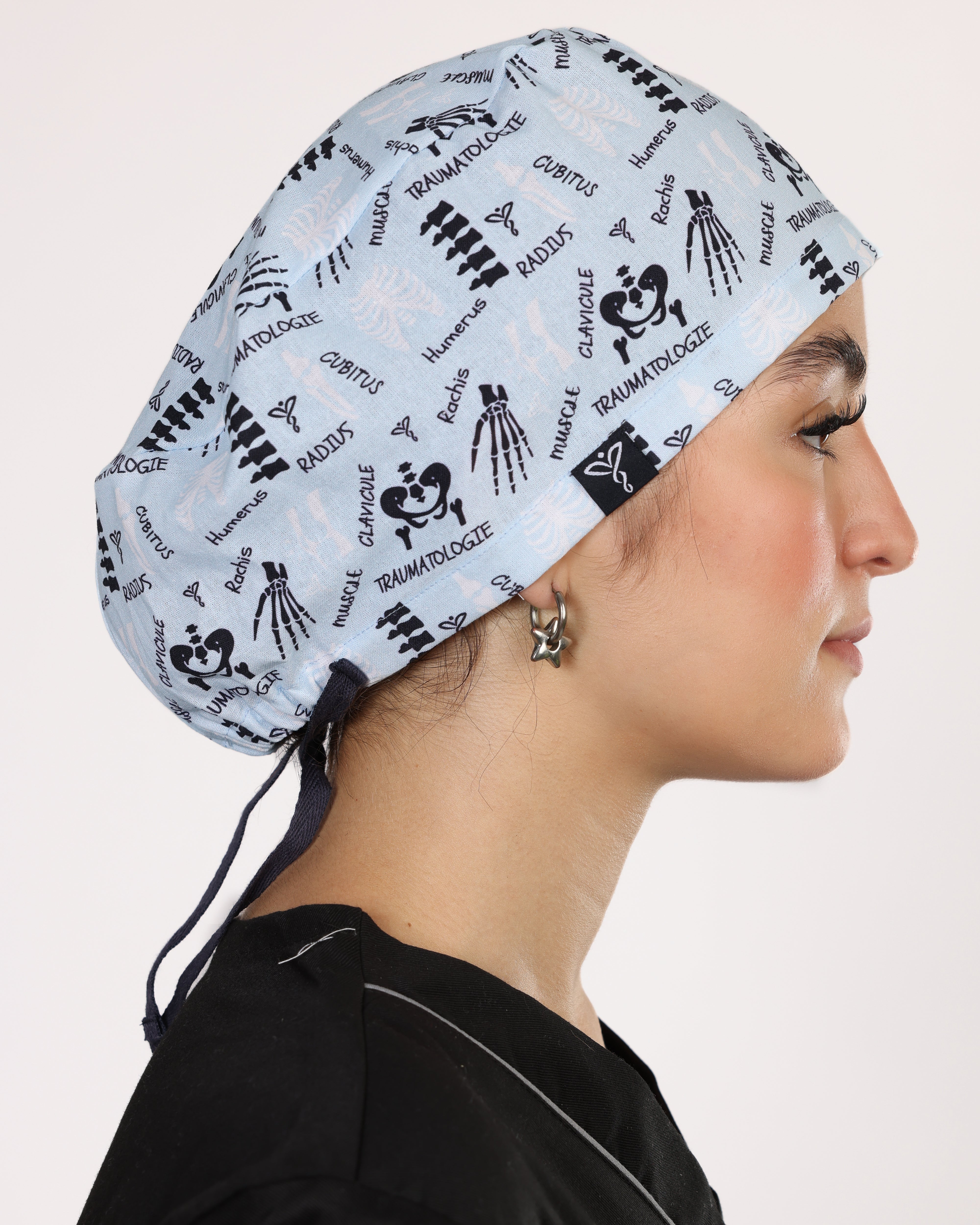 Calot Médical Unisexe –  Motif Traumato Blanc