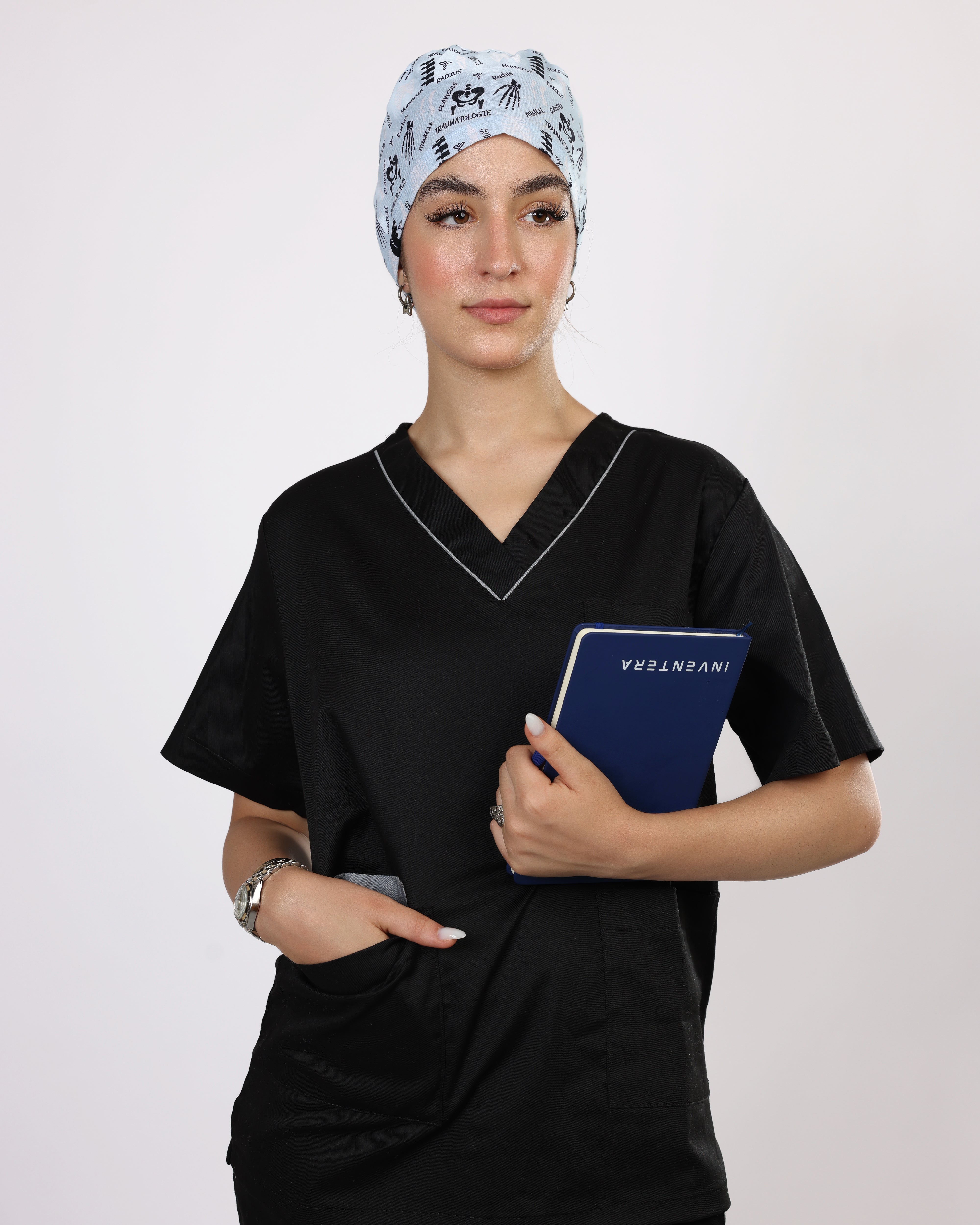 Calot Médical Unisexe –  Motif Traumato Bleu Glacier