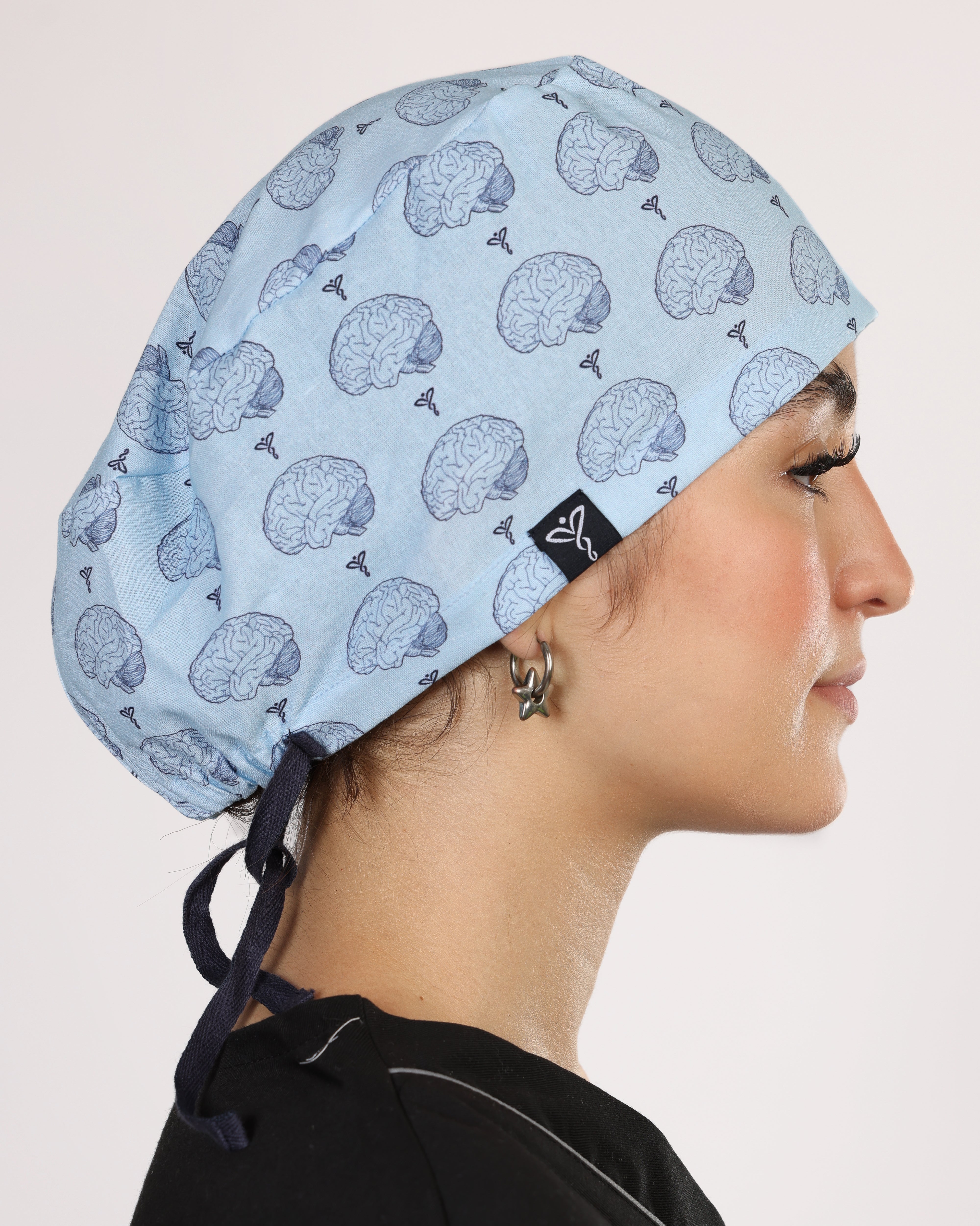 Calot Médical Unisexe –  Motif Brain Mood Noir