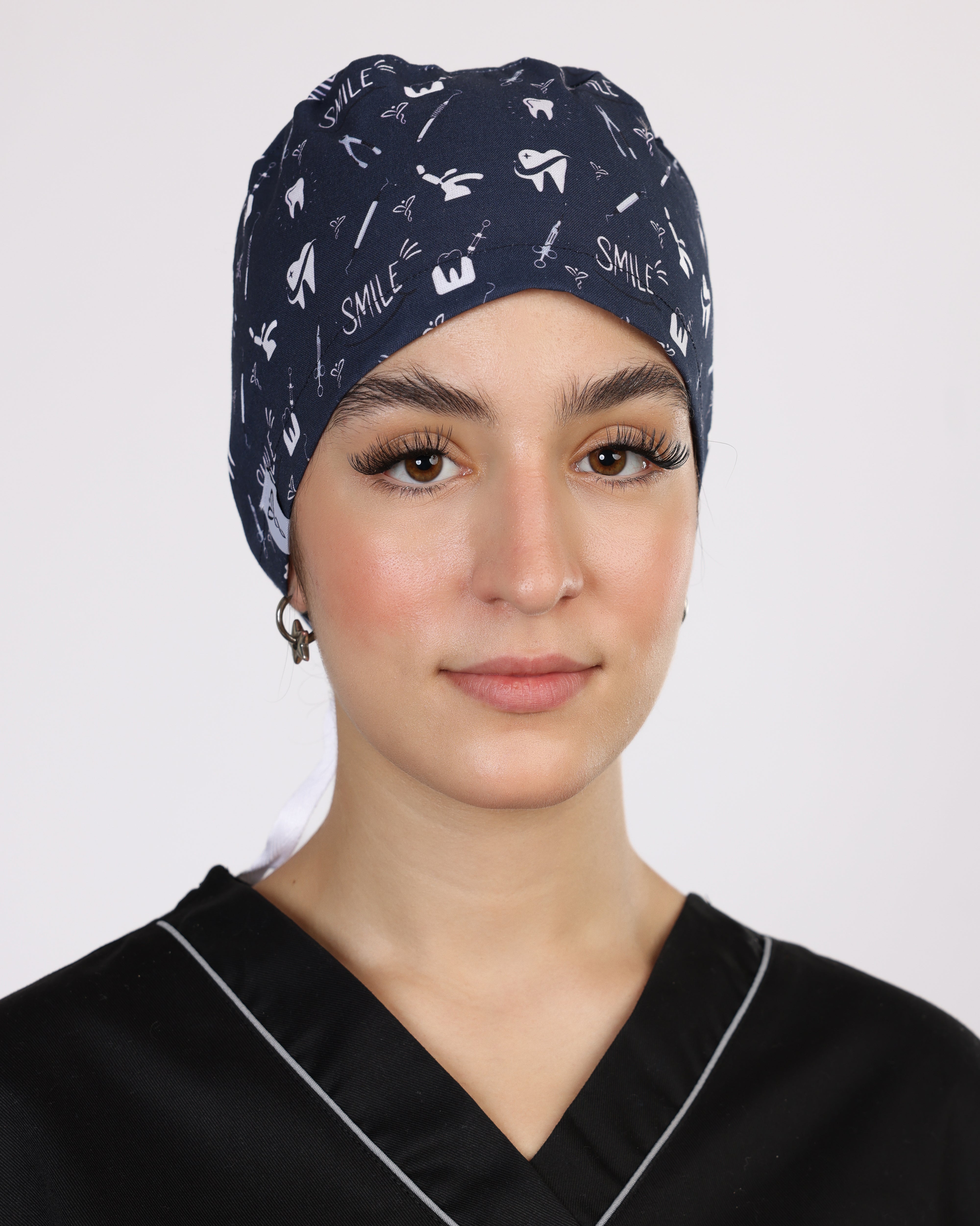 Calot Médical Unisexe – Motif Pro Smile Bleu Indigo