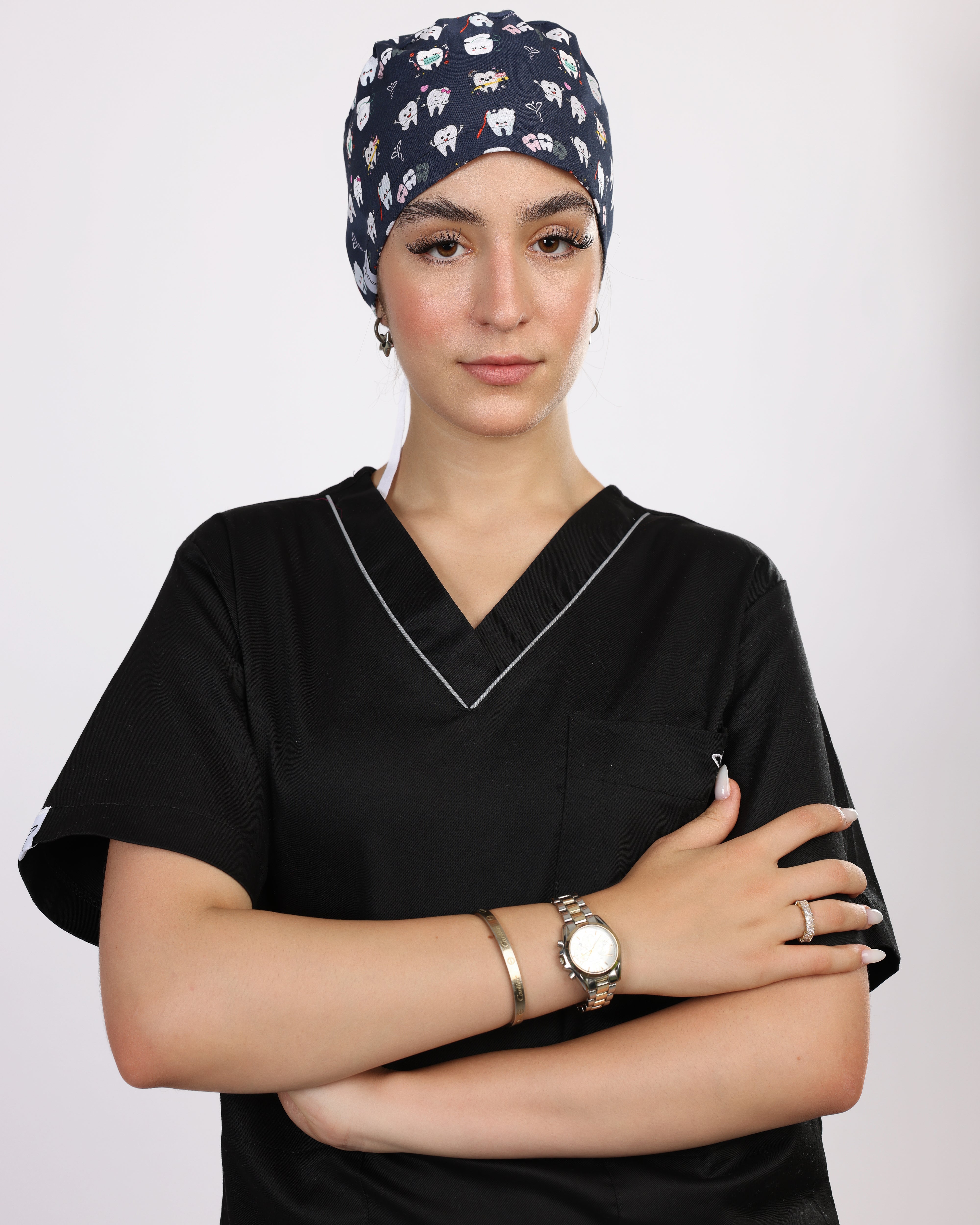Calot Médical Unisexe – Motif Funny Teeth Bleu Indigo