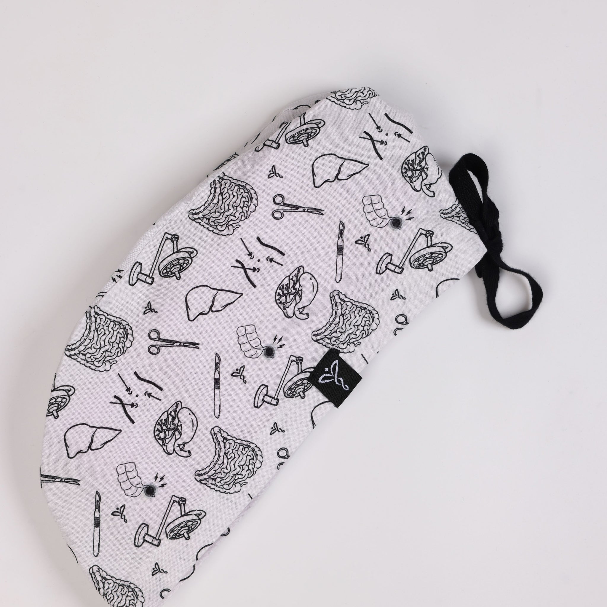 Calot Médical Unisexe – Motif Viscéral Blanc