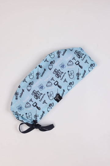 Calot Médical Unisexe – Motif Anesthésie Bleu Ciel