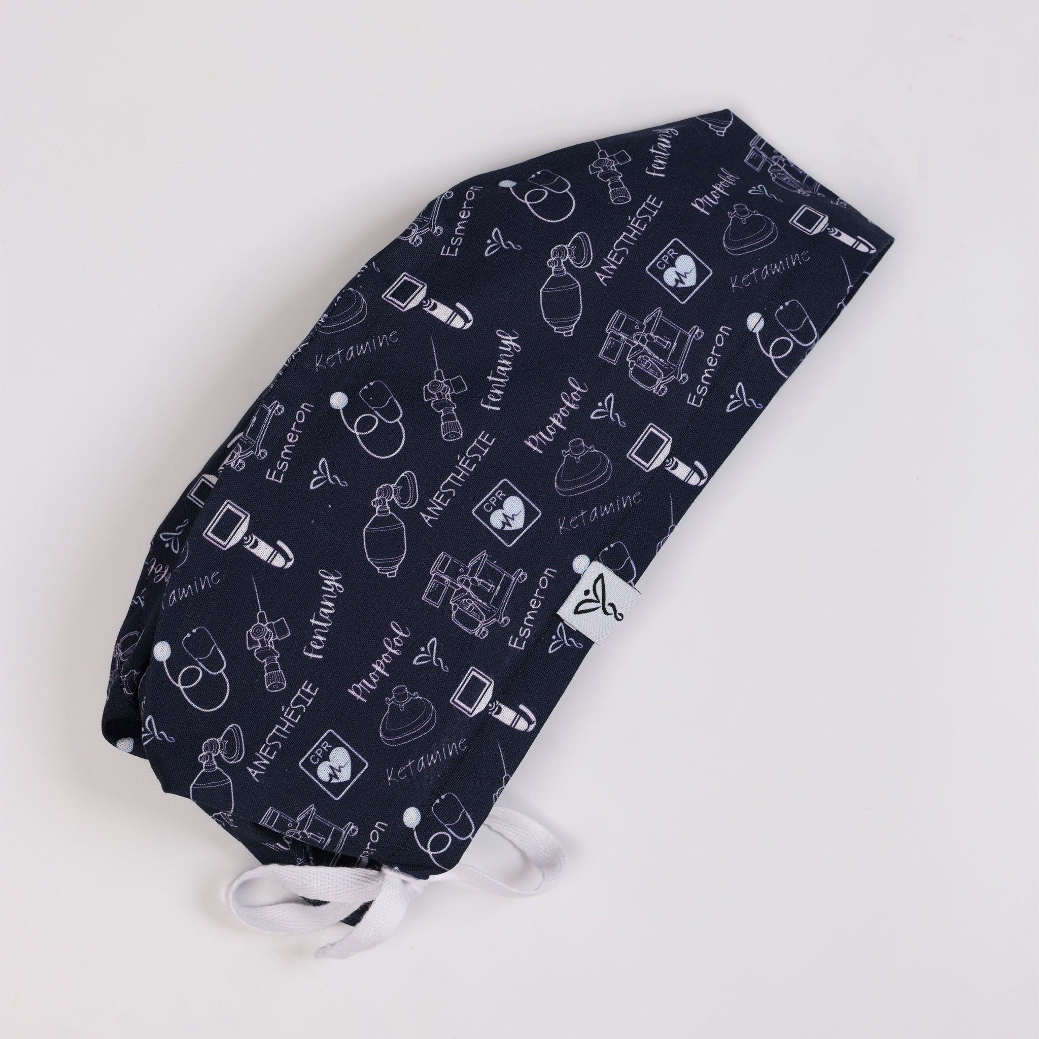 Calot Médical Unisexe – Motif Anesthésie Bleu Indigo
