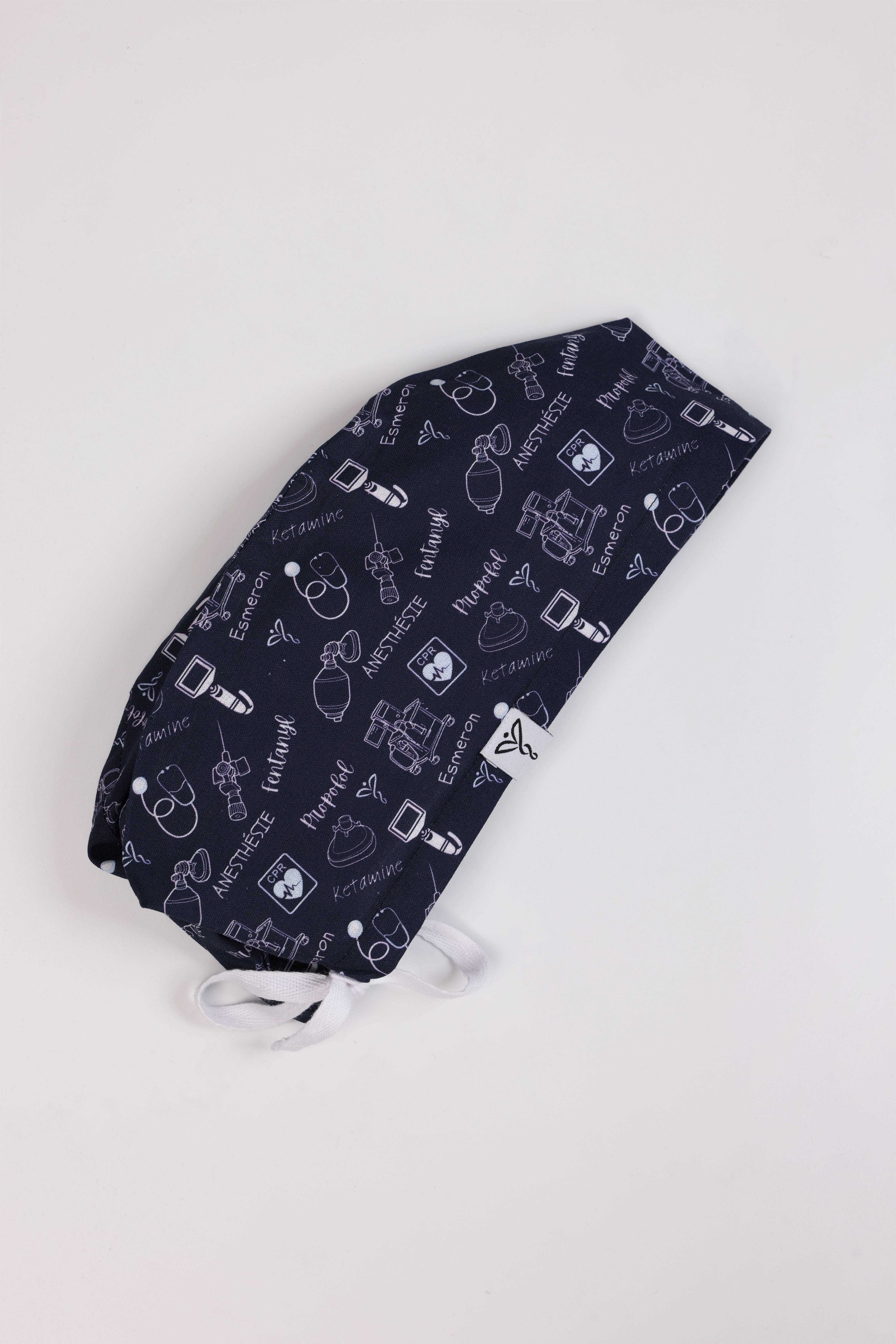 Calot Médical Unisexe – Motif Anesthésie Bleu Indigo