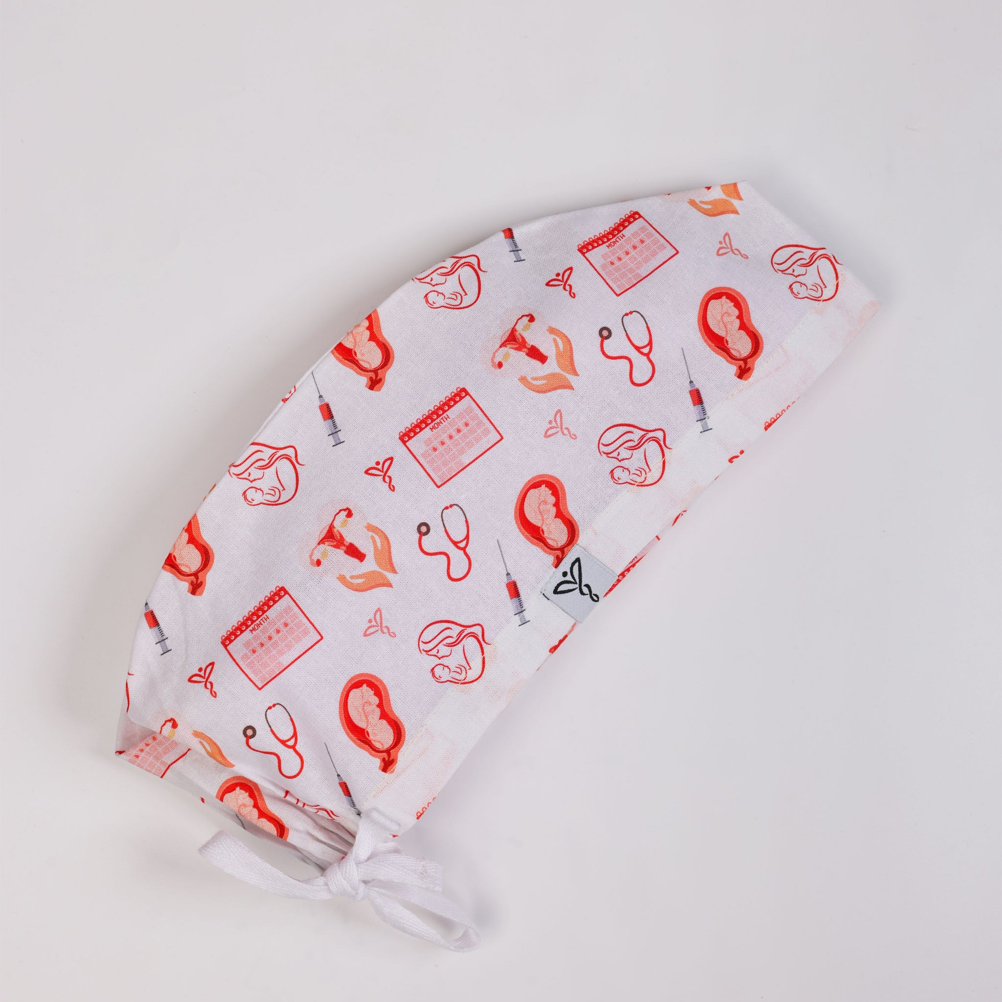 Calot Médical Unisexe – Motif Gynéco Blanc