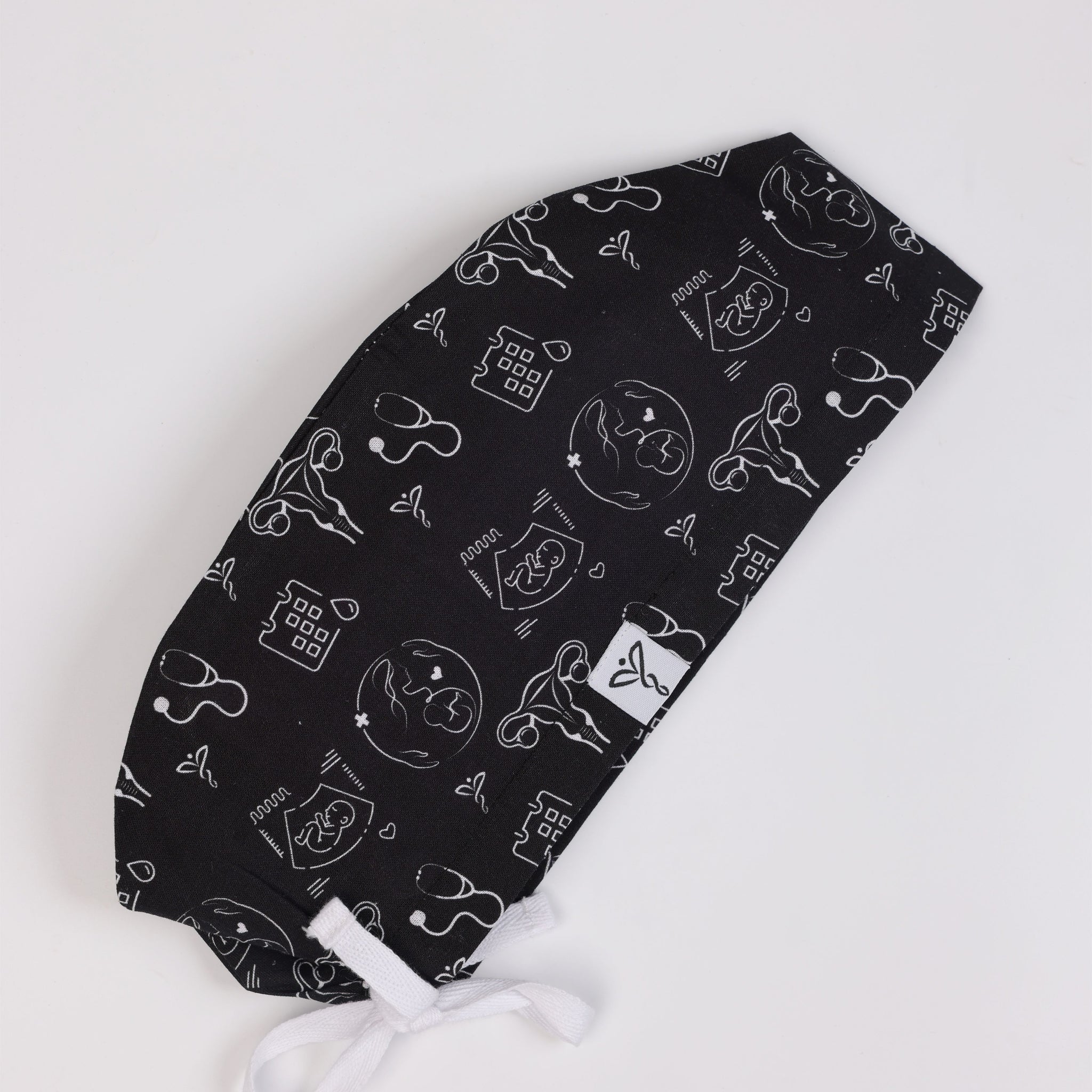 Calot Médical Unisexe – Motif Gynéco Noir