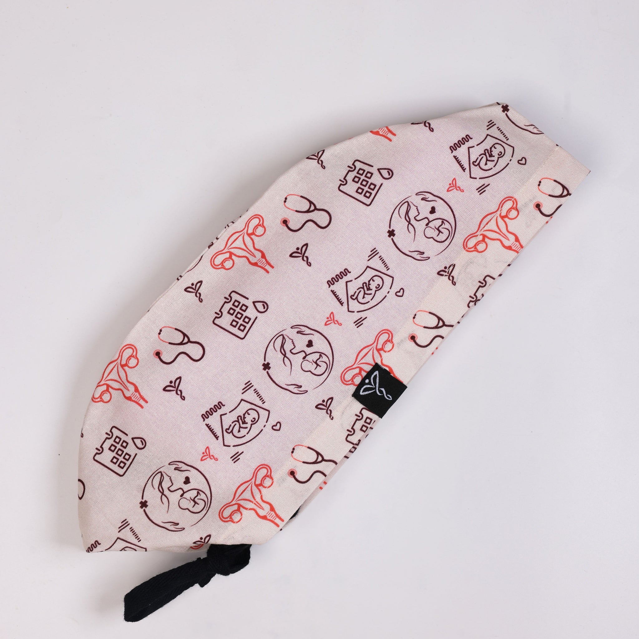 Calot Médical Unisexe – Motif Gynéco Rose Saumon