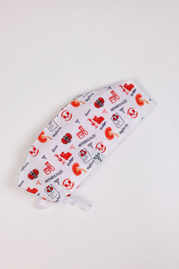 Calot Médical Unisexe –  Motif NéphroCare Blanc