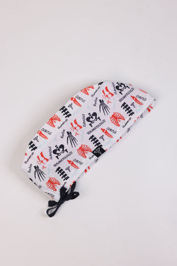 Calot Médical Unisexe –  Motif Traumato Blanc