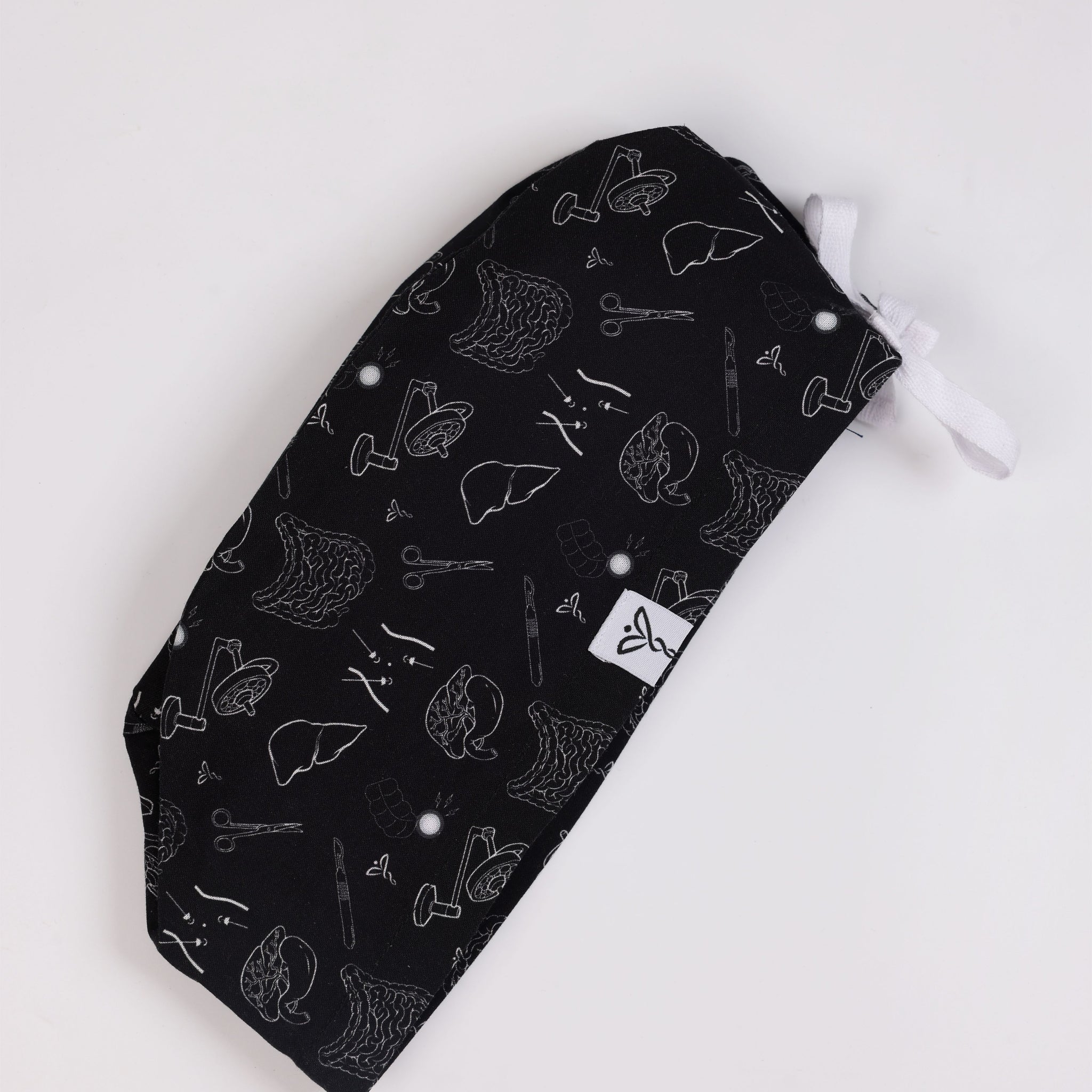 Calot Médical Unisexe – Motif Viscéral Noir