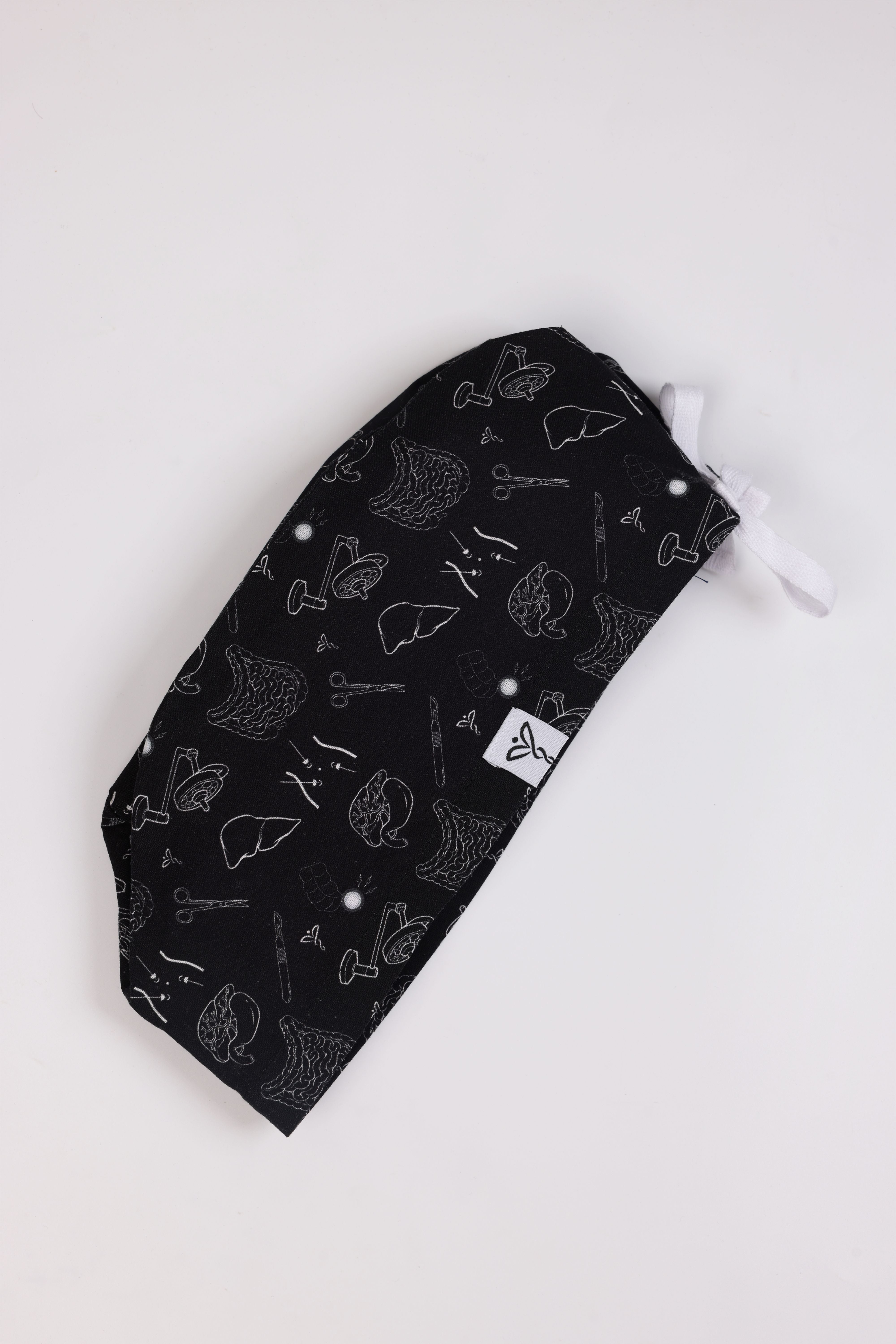 Calot Médical Unisexe – Motif Viscéral Noir