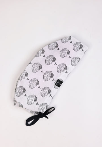 Calot Médical Unisexe –  Motif Brain Mood Blanc